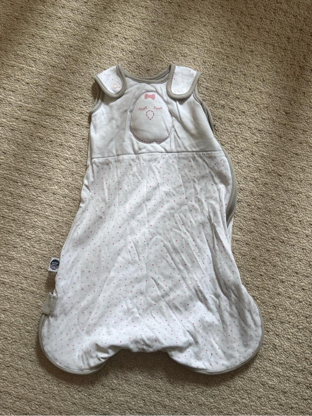 Nested Bean White Sleep Sack for 6 months